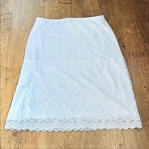 White Lace Skirt Extender